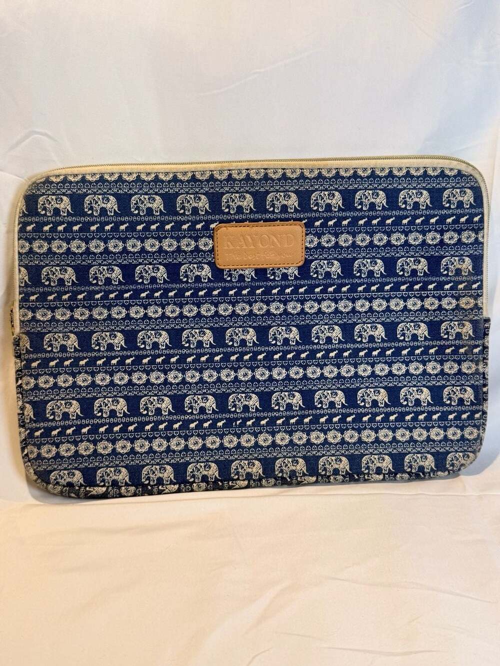 Kayond Laptop Sleeve Blue Elephant Canvas Case
